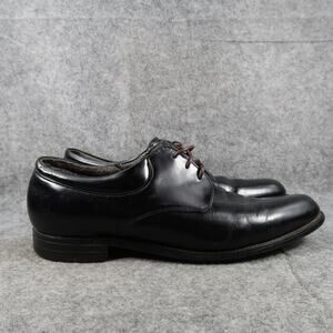 Leather Classics Shoes Mens 10.5 Derby Oxford Leather Black Formal Dress Classic